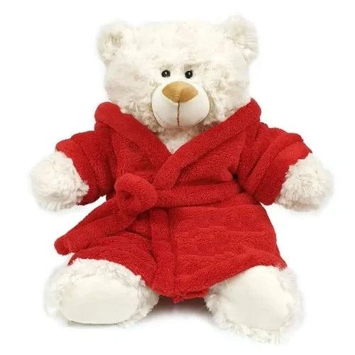 Perfect Gift - Cream Bear with Velour Bathrobe