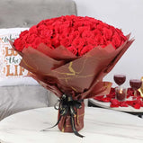 A Hundred Reasons to Love: 101 Red Roses Bouquet.