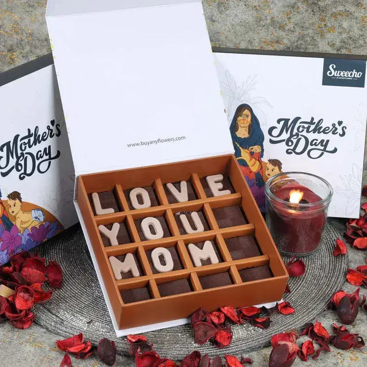  Say it with Sweets: Love You Mom Chocolates (giftshop.ae).