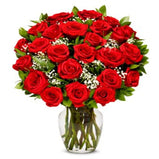 Buy 24 Red Roses in a Vase: Premium Floral Arrangements