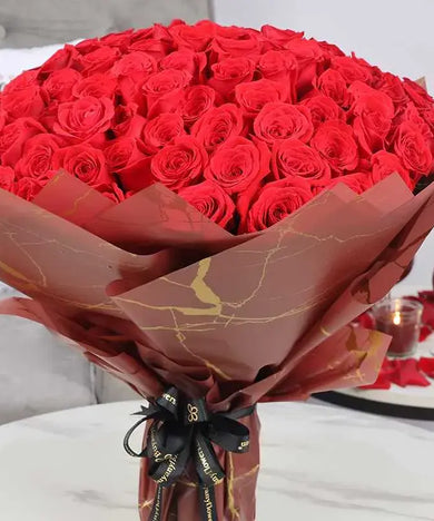 A Hundred Reasons to Love: 101 Red Roses Bouquet