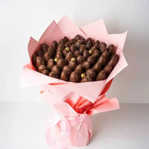 Milk chocolate strawberries bouquet in Dubai