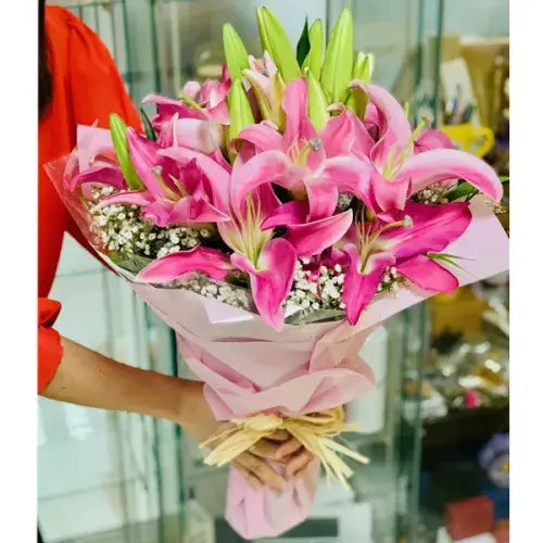 fresh-pink-lily-bouquet-dubai
