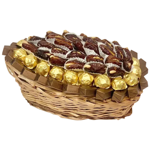 Luxury chocolate and date basket gift
