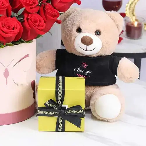 Red Roses and Patchi Chocolates Gift Set