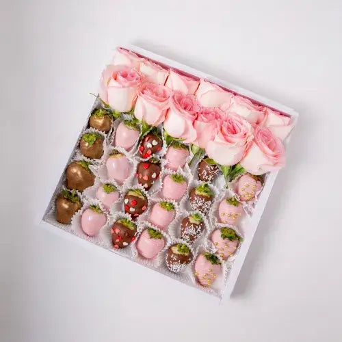 Strawberries and Roses Hamper Gift Dubai UAE