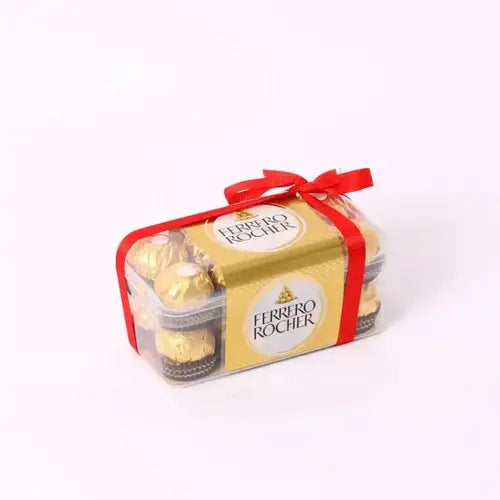 Beautifully wrapped Tender Charm Roses and Stocks Bouquet with Ferrero Rocher chocolates for online flower and chocolate delivery Dubai