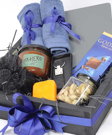 Exclusive Thought of Him Gift Tray with Notebook, Chocolate, and More | GiftShop.ae