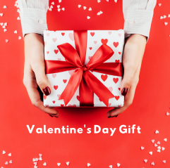Valentine's Day gifts collection including romantic bouquets, luxurious gift baskets, personalized gifts, elegant jewelry, and spa sets in Dubai, UAE.