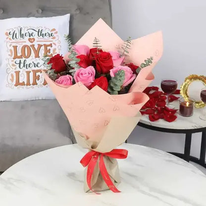 11 Roses Bouquet with Pink and Red Roses in Dubai, UAE