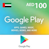  Google Play gift card with AED 100 value (giftshop.ae).