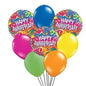 Happy Anniversary balloon bouquet with foil and latex balloons.