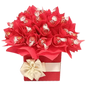 a beautiful hand-crafted bouquet made entirely of Lindt Lindor milk chocolates, perfect for a unique and delicious gift