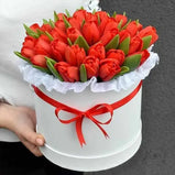Everlasting Love: 30 Red Tulips in a Box