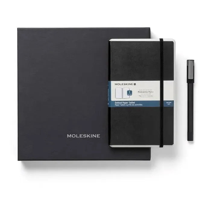 A Moleskine Smart Writing Set featuring a smart pen, notebook, and access to a digital notes app. Perfect for corporate gifting in Dubai.