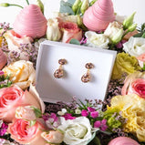 Drop Earrings with Pastel Colour flowers 