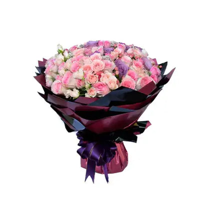 Soft Romance: Pastel Rose Bouquet (Dubai)