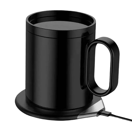 Smart mug warmer and wireless charger with a mug