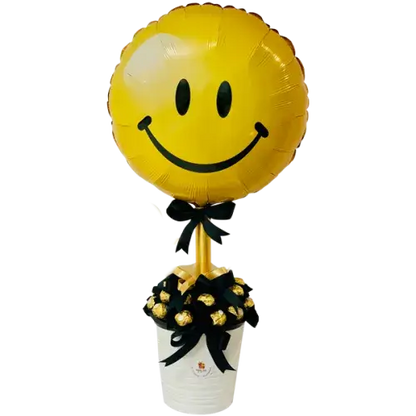 Send Smiles: Ferrero Rocher Planter with Balloon (Dubai Delivery)