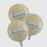 Anniversary Foil Helium Balloons - Set of 3