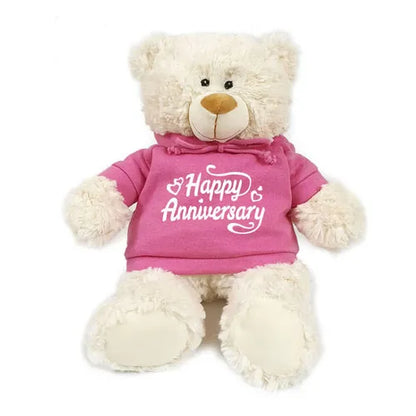 Cream 38cm Anniversary Bear with Hoodie