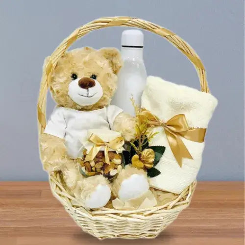 Baby Gifts Goodie Hamper with Soft Toy and Towel