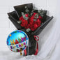 Birthday Gift Delivery Dubai - Roses with Helium Balloon