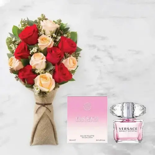 Elegant birthday gift for wife in Dubai with roses and chocolates