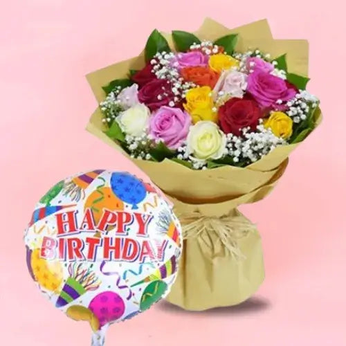 Birthday Gift Mixed Roses Bouquet