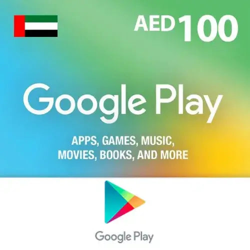 Buy Google Play Card UAE Online AED 100 from Giftshop.ae for apps, games, and more