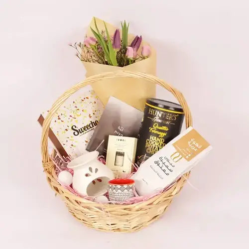 Choco Aroma Coffee Gift Basket in Dubai, UAE with Chocolates and Coffee