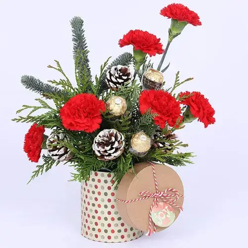 Christmas flower box Dubai UAE