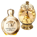 Versace perfume and Chocolate Vase