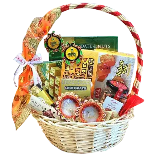 Diwali gift baskets with sweets and chocolates UAE