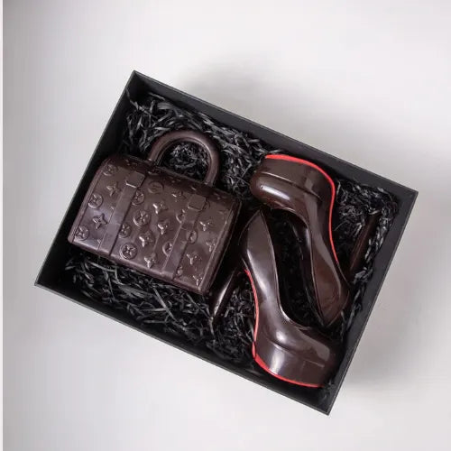 Dark chocolate high heel gift for her Dubai