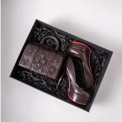 Dark chocolate high heel gift for her Dubai