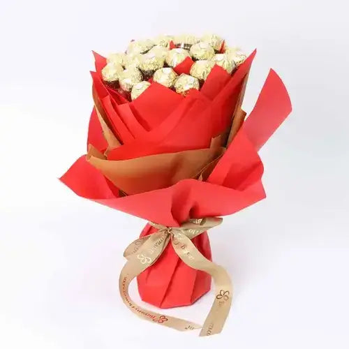 24-piece Ferrero Rocher bouquet with elegant wrapping, available for delivery across UAE