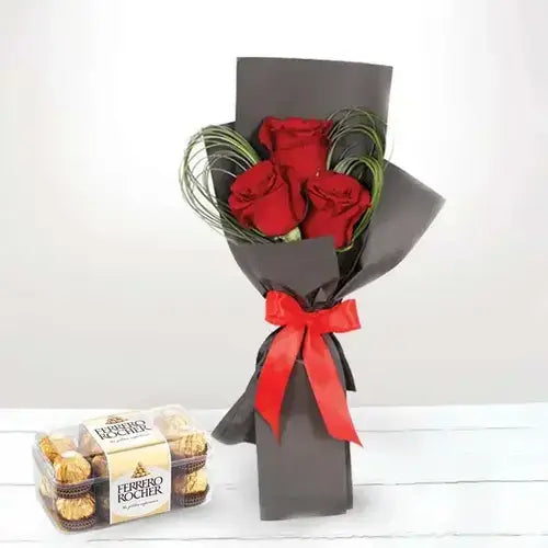 Send flowers with chocolate gifts to Dubai UAE