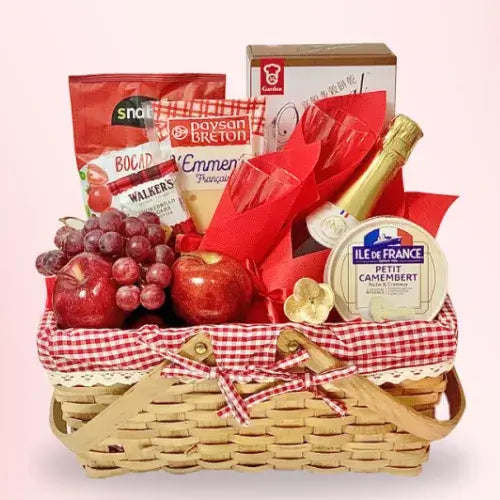 Sweet Love Hamper with gourmet cheese, snacks, and fruits Gift hampers in Dubai, UAE