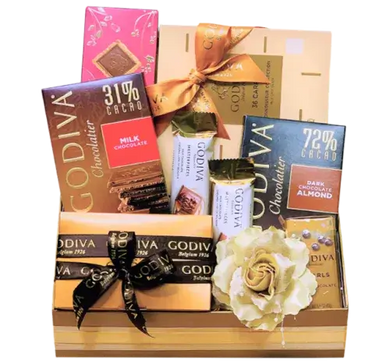 Indulge with the ultimate Godiva chocolate gift basket, perfect for any occasion (UAE).