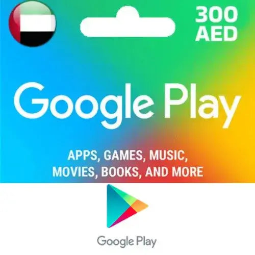 Buy Google Play card UAE AED 300 online with instant delivery from Giftshop.ae