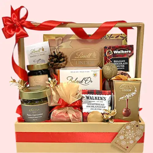 Gourmet hamper gift box with chocolates in Dubai