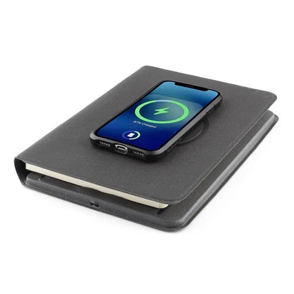 Gubin A5 powerbank organizer with wireless charging, notebook & pockets (UAE delivery)