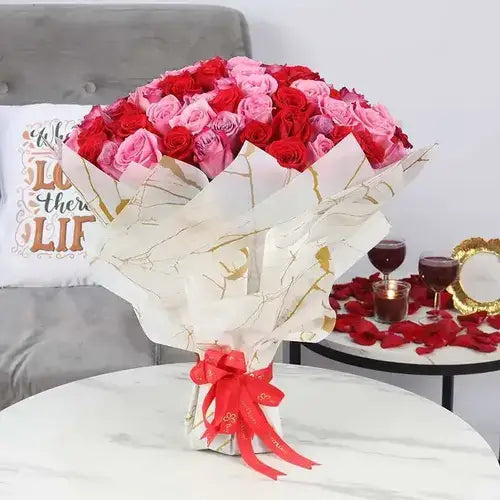 Lady Luck 101 Roses Bouquet Dubai UAE