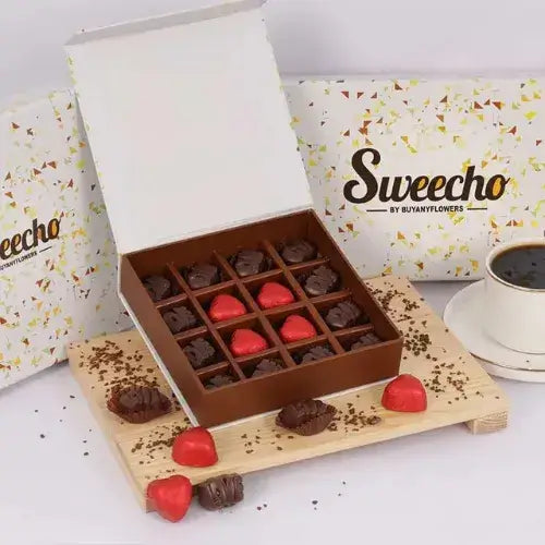 Dubai chocolate love chocolates in a gift box by Sweecho