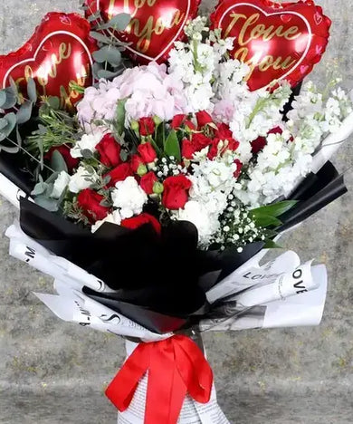 Celebrate Valentine's Day with love! Red and pink flowers, balloons & gift wrap, delivered fresh across UAE.