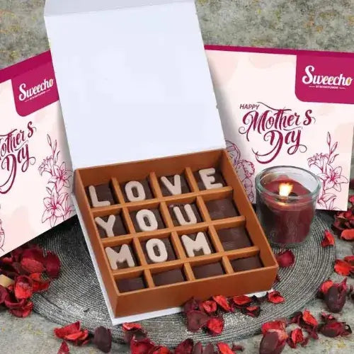 Love You Mom Milk Chocolates 16 pcs gift box by Sweecho