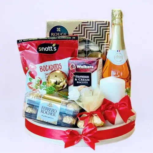 Luxury Christmas Gift Hamper with Ferrero Rocher and Candle