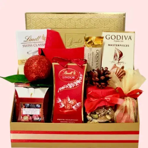 Luxury Christmas Gift Hamper with Chocolates and Nuts