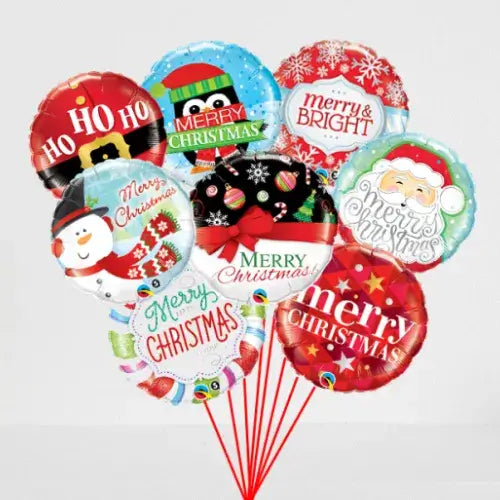 Merry and Bright Balloon Bouquet for Christmas